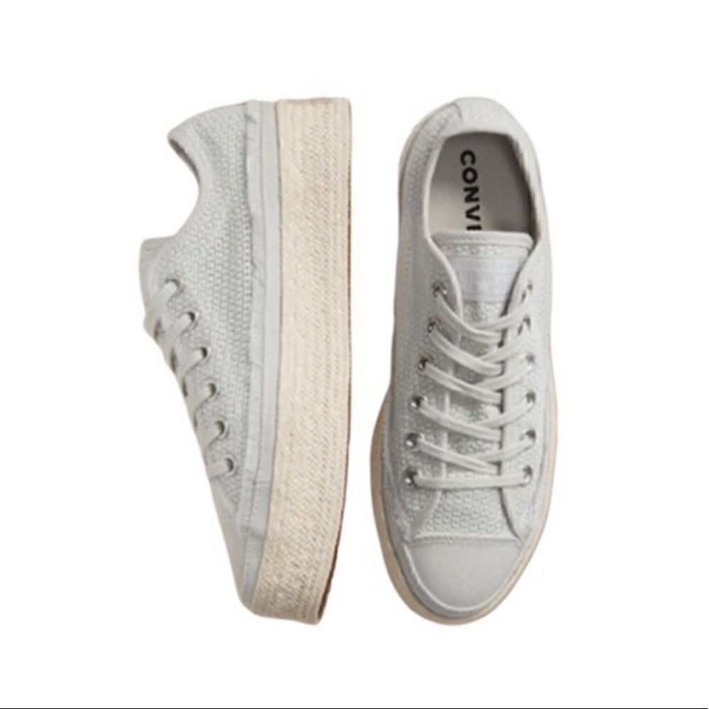 New! Converse Platform Bohemian Espadrilles Crochet Fringe Rare Chunky Sneakers